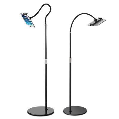 China Adjustable Universal Metal Gooseneck Stand Floor Movable Position For All Mobile Phone Tablet for sale