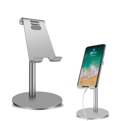 China Angle/Waist Height Adjustable Cell Phone Desk Stand Aluminum Alloy Mobile Stand for sale