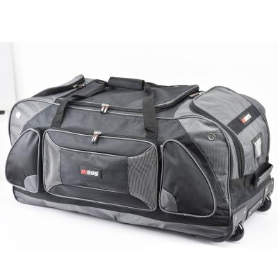 China Large Trolley Bag With 2 Wheels Rolling Wheel Trolley Duffel Bag For Motorcycle Gear for sale