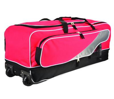 China Wheeled Speed ​​Rolling Bag By Polyester Trolley Baseball Bat Bag Roller Baseball Equipment Bag for sale