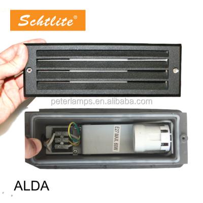 China Tempered Glass ALDA 7 Aluminum NO MOQ Waterproof Garden Wall Step Light for sale