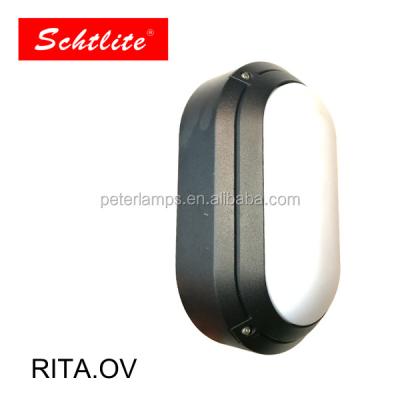 China Polycarbonate RITA 7 IP65 LED Outdoor Round Aluminum Bulkhead Wall Light for sale