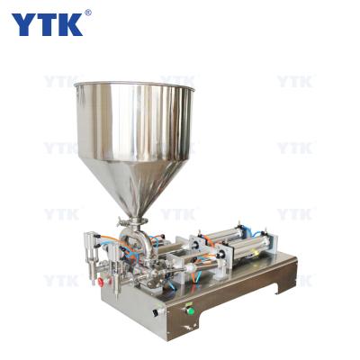 China Thick Food 100-1000ml Double Head Chocolate Paste Filling Machine Chilli Paste Filling Machine for sale