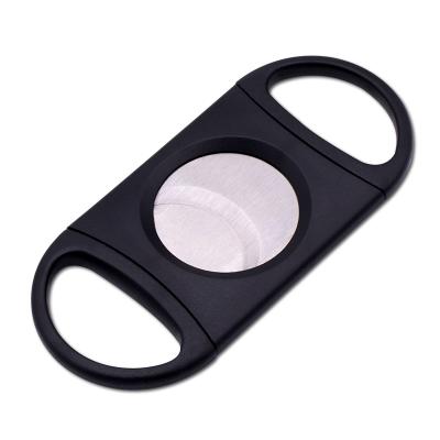 China Modern Custom Logo Stainless Steel Cigar Cutter for sale