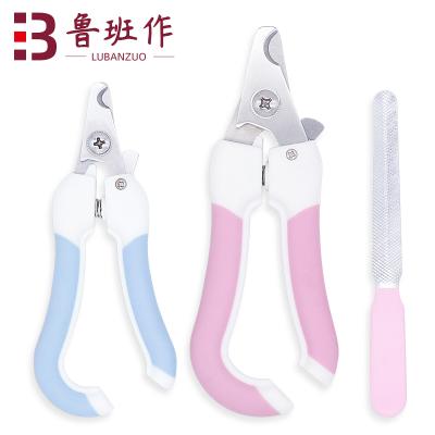 China Small Round Pets Stainless Steel Tip Grooming Dog Cat Nail Paw Paw Claw Scissors for sale