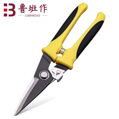 China ELECTRICIAN'S SCISSORS Straight Handle Iron Sheet Household Stainless Steel Universal Industrial Electrician Scissors for sale