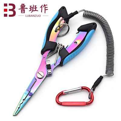 China Multifunctional Line Fish Cutter Scissors Fishing Mulit-purpose Titanium Shears Stainless Steel Pliers for sale