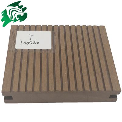 China SH100S20 Exterior Solid WPC Flooring Thin Deck Board For Exterior Parquet for sale