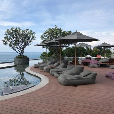 China Outdoor Island Pool WPC Wooden Decking Anti UV Waterproof Plastic Composite Decking for sale