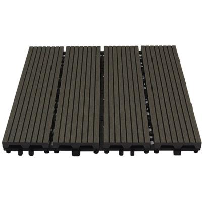 China Waterproof High Quality Wpc Interlocking DIY Decking Tiles Engineered Flooring 7 Regular Colors For Choice (Also Can Be Customized) for sale