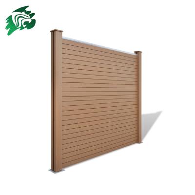 China Easily Assembled Eco - Friendly Natural Wood Feeling Waterproof WPC Garden Fence for sale