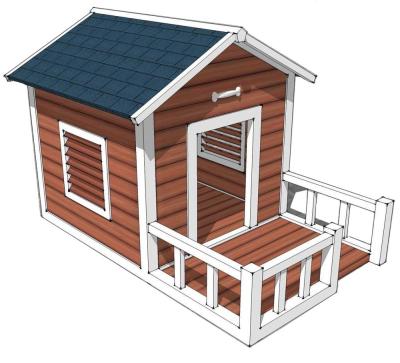 China OEM Sustainable Feeling WPC Pet House And Windproof Wooden Cat Home Outdoor Waterproof Garden Dog House For Dogs Rooms Custom All Seasons for sale