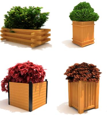 China Eco-friendly decoration wpc garden flower box / flower pots flower pot outside for sale