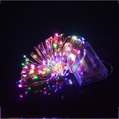 China Outdoor Decoration ILED Wholesale 10m 100leds Ultra Thin Battery Operated Garland AA Mini Led Fairy Lights Copper String Light for sale