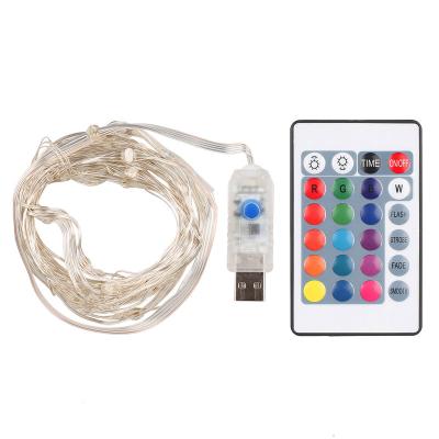 China Copper String Light 8 Modes Waterproof RGB Color Changing Remote Waterproof Decorative String Lights for sale