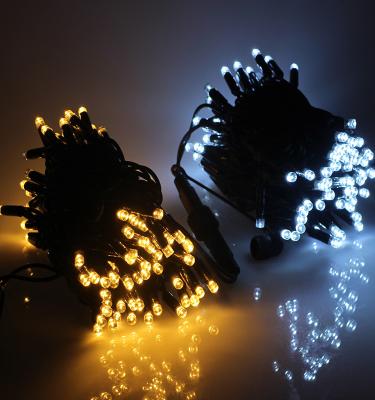 China 10m 100LEDS Xman LED Commercial Connectable Color IP65 Clear Black Christmas Fairy Lights PVC Rubber String Light for sale