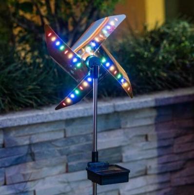 China Outdoor Solar Garden RGB LED Sun Light Garden RGB Lux Navidad Decoration Windmill Lawn Park Backyard Sun Light for sale