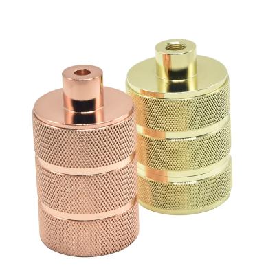 China Vintage Screw Gold Copper E26 / E27 Led Light Lamp Base Edison Bulb Socket Adapter Converter Lamp Holders for sale