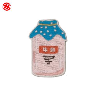 China Viable Embroidered Logo Machine Embroidery Patches And Custom Badges With Iron On Korean Cute Embroidery Parche Style Embroidery Patch for sale