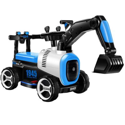 China Plastic Kids Electric Toys Slide Excavator Ride On Mini Construction Truck for Children for sale