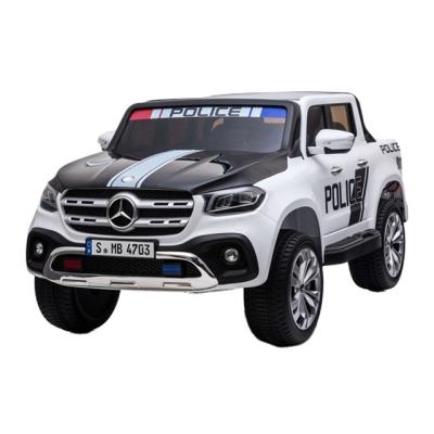 China Licenciado coche de policía 12V niños Carga de coche con 2.4G control remoto coche de verdad dos asientos en venta