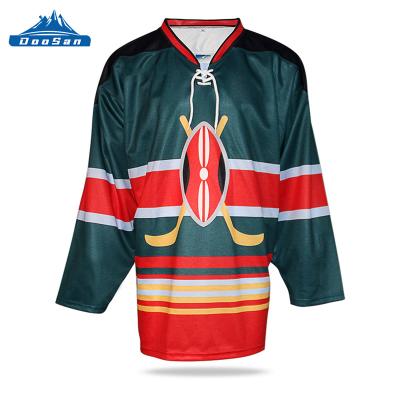 China NEW 2022 Sublimation style tackle twill ice hockey jersey Team Clubs League Embroidery Games windproof school for team for sale