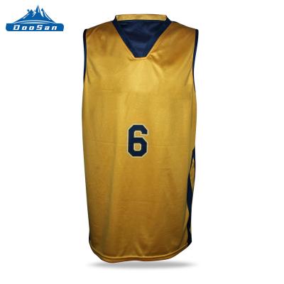 China Manufacturer Fully Sublimation Custom Basketball Tank Top Antibacterial Embroidery for sale