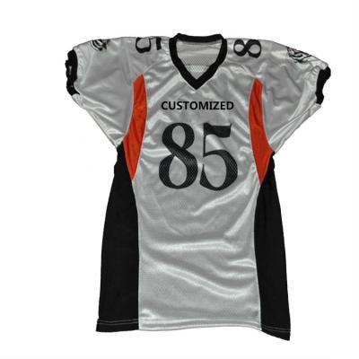 China Customized White Sublimated American Football Antibacterial Tank Top American Football Uniform for sale