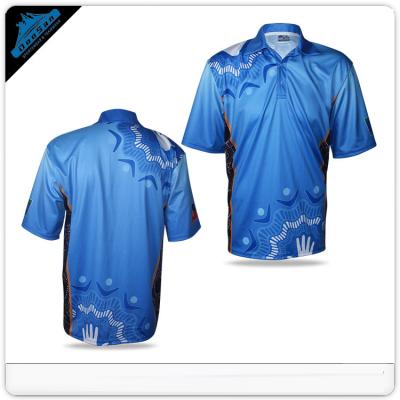 China Anti-Wrinkle Printing Golf Polo Men Sports Shirts , Sports Club Polyester Polo Shirt for sale