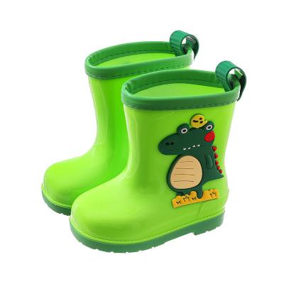 China CUSHIONING Children Dinosaur Rubber Boots Kids Cartoon Water Shoes Classic Waterproof Toddler Girl Boy Rain Boots Kids Shoes for sale