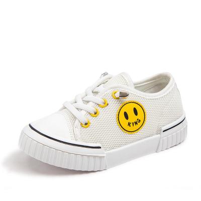 China Wholesale Cute Kids Shoes Smiley Pattern Girls Canvas Shoes Summer Spring Latest Style Lightweight Hot Sale for sale