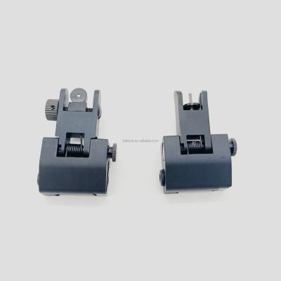 China Fold AR15 AR 15 AR-15 Front Rear Sight Backup Iron Fast Offset Transition Sight Aluminum Tactical Rifle Flat Quick Sigh for sale