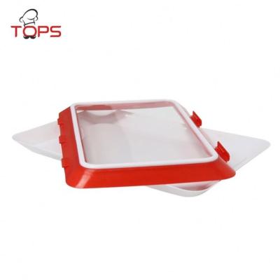 China Creative Reusable Fresh Sustainable Waste Food Preservation Tray / Food Zero Trays Airtight Seal Storage for sale