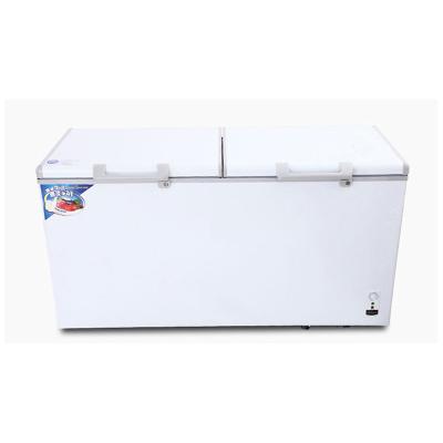 China Outdoor Hot Selling 550L/650L/850/1000L DC Energy Saving DC Chest Freezer Refrigerator Top Freezer for sale