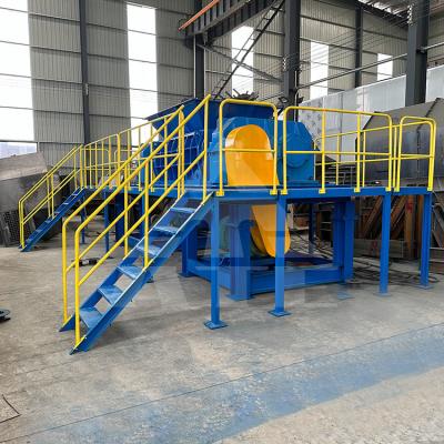 China Double Shaft Hydraulic Waste Tire Shredder Machine Plastic Metal Shaft Shredder for sale