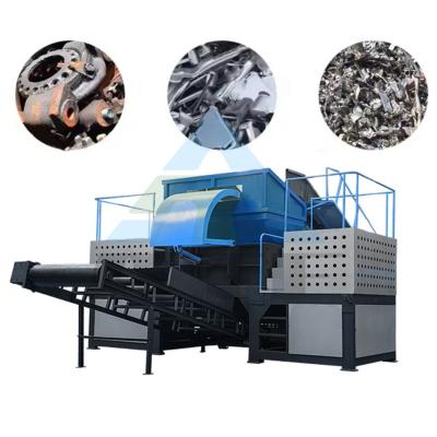 China Aluminum Can Twin Shaft Scrap Metal Shredders Crusher Machine with Plastic Shredder for sale