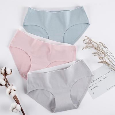 China Mid Waist Women's Cotton Underwear Hippie Design Panties Antibacterial Thin Breathable Comfortable Panties for sale