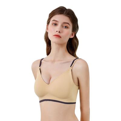 China Breathable Women Nursing Bra Lift Up Bra Jelly Seamless Sleep Maternity Vest Breathable for sale