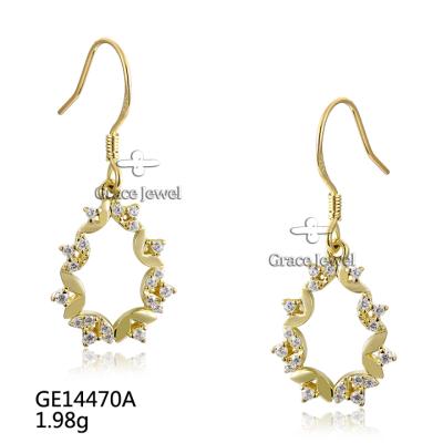 China Elegant SET14470A Grace Gold Pendant Necklace Design Earring Set for sale