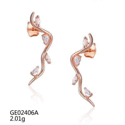 China GE02406A Grace Small Classy Cubic Zirconia Elegant Stud Earring for sale