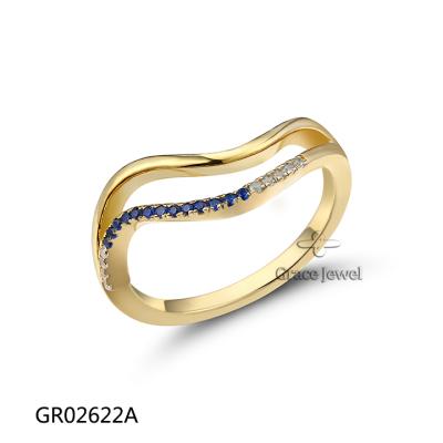 China GR02622A Elegant Grace Dainty Design Sapphire Ring for sale