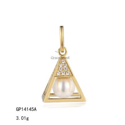 China GP14145A Grace Wholesale Elegant 14K Gold Filled Pearl Cage Charm for sale