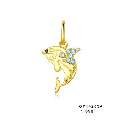 China GP14203A Elegant Grace Jewelry Gold Dolphin Pendant for sale