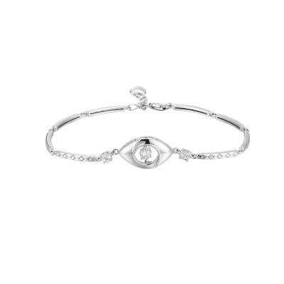 China GB00582A Grace Shining Silver Zircon Eye Stylish Bracelet For Women for sale