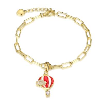 China GB14363A Elegant Grace Gold Link Chain Bracelet for Charms for sale