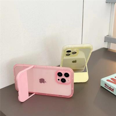 China Shockproof For iPhone 13 Case Street Fashion Stool Small Modeling Invisible Bracket Design Soft TPU Kickstand Phone Cases For iphone 11 pro for sale