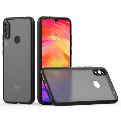 China Lowest Price Frost Protect Lens Translucent Matte PC Back Cover For Redmi Note 7 Pro Smoke Cases for sale