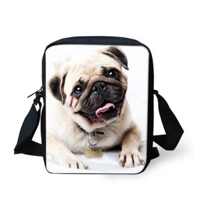 China Durable Custom Cute Dog Print OEM Messenger Bag For Man Women Shoulder Handbags Small Casual Cross Body Sling Bag Men for sale