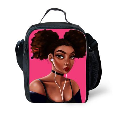 China China Supplier Insulated African Girls Printed Dropshipping Lightweight Lunch Bag For Girls Wholesale Custom Insulated Small Cooler Bags for sale