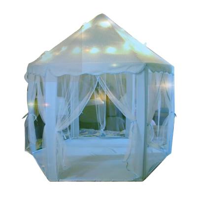 China 240T Fabric & 2022 Latest Toys Gifts Plastic Fashionable Princess Castle Cheap Outdoor Indoor Pipe Kids Tent for sale